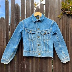 Vintage 70s Lee MR Riders Denim Jacket Sanforized Union Made XS